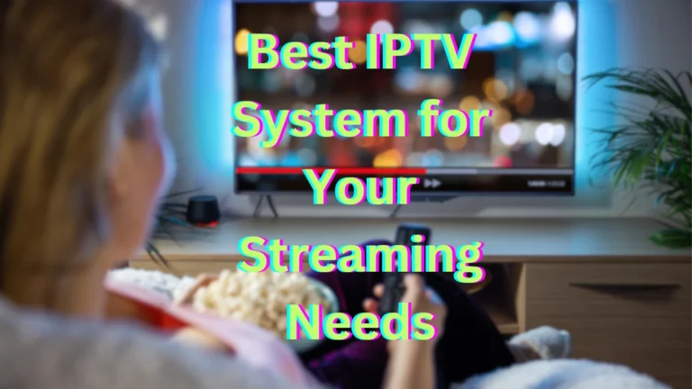 female watching IPTV system